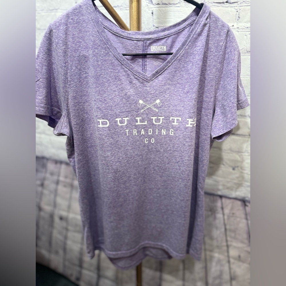 Bundle of 2 Women’s Duluth Trading Company V- Neck Tee’s, both medium